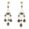 Estate 14K Yellow Gold Tahitian Pearl Push Back Drop Earrings 