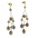 Estate 14K Yellow Gold Tahitian Pearl Push Back Drop Earrings 