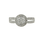 Classic Estate 10K White Gold Rosseta Cluster Diamond Halo Ladies Ring - 0.62CTW