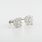 Ladies Divine 2.56 Carats Total Custom Made 14K White Gold Diamond Stud Earrings