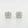 Ladies Divine 2.56 Carats Total Custom Made 14K White Gold Diamond Stud Earrings