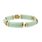 Ladies Vintage Classic Estate 14K Yellow Gold Green Jade Bracelet - 7 Inch