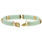 Ladies Vintage Classic Estate 14K Yellow Gold Green Jade Bracelet - 7 Inch