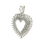 Ladies Classic Estate 10K White Gold Gorgeous Diamond Heart Pendant - 0.96CTW