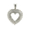 Ladies Classic Estate 10K White Gold Gorgeous Diamond Heart Pendant - 0.96CTW