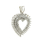 Ladies Classic Estate 10K White Gold Gorgeous Diamond Heart Pendant - 0.96CTW