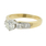 Estate 18K Yellow Gold Solitaire Diamond Side Accent Engagement Ring - 0.72CTW