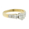 Estate 18K Yellow Gold Solitaire Diamond Side Accent Engagement Ring - 0.72CTW