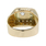 Stylish Estate 10K Yellow Gold Mens Diamond Signet Ring - Size 9.5 - 0.42CTW