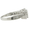 Classic Estate Ladies 10K White Gold Diamond Heart-Shaped Promise Ring - 0.72CTW