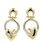 Ladies Classic Estate 14K Yellow Gold Heart-Shaped Drop Dangle Stud Earrings