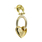 Ladies Classic Estate 14K Yellow Gold Heart-Shaped Drop Dangle Stud Earrings