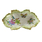 Herend Hungary Queen Victoria Butterfly Flowers Scalloped Shell Dish Decor 2PCS