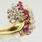 Fine Edwardian Ladies 14k Yellow Gold Ruby Diamond 0.65CTW Ring Jewelry