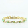 Ladies Custom Design Link Double Lock Emerald & Diamond 14K Yellow Gold Bracelet