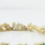 Ladies Custom Design Link Double Lock Emerald & Diamond 14K Yellow Gold Bracelet