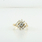 Vintage Marquee Baguette Pear & Round Diamond Cut Ladies Bridle Yellow Gold Ring