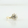 Vintage Marquee Baguette Pear & Round Diamond Cut Ladies Bridle Yellow Gold Ring