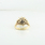 Vintage Marquee Baguette Pear & Round Diamond Cut Ladies Bridle Yellow Gold Ring