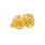 22K Yellow Gold Flower-Shaped Push Back Floral Earrings 