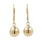 Ladies Vintage Classic Estate 14K Yellow Gold Sphere French Back 25MM Earrings