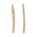 Ladies Classic Estate 14K Tri-Color Gold Bead Saddle Back Hoop Earrings - 40MM