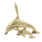 Ladies Vintage Classic Estate 14K Yellow Gold Dolphin Shaped Charm Pendant