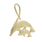 Ladies Vintage Classic Estate 14K Yellow Gold Dolphin Shaped Charm Pendant