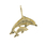 Ladies Vintage Classic Estate 14K Yellow Gold Dolphin Shaped Charm Pendant