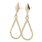 Ladies Classic Estate 10K Yellow Gold Diamond-Cut Teardrop Drop Dangle Earrings