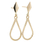 Ladies Classic Estate 10K Yellow Gold Diamond-Cut Teardrop Drop Dangle Earrings