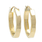 Ladies Vintage Classic Estate 14K Yellow Gold Oval Hoop Earrings - 24mm