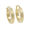 Ladies Classic Estate 14K Brushed & Polished Yellow Gold Huggie Hoop Earrings