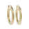 Ladies Vintage Estate 14K Yellow Gold Diamond Cut Open Sadleback Earrings - 25mm