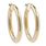 Ladies Classic Estate 14K Yellow Gold Round Hollow Tube Hoop Earrings - 25mm