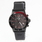 Men's Glycine Combat SUB Chronograph Black/Red Dial Rubber Band Watch 3915.99-D9