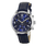 Men's Tissot PRC 200 Blue Dial & Leather Strap Chronograph Watch - T055417A  