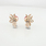 Breathtaking Ladies Vintage Rose Gold Coral 18K Barry Branch Screw-Back Earrings