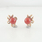 Breathtaking Ladies Vintage Rose Gold Coral 18K Barry Branch Screw-Back Earrings