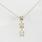 Fine Estate Gold Diamond Three Stone Necklace Jewelry