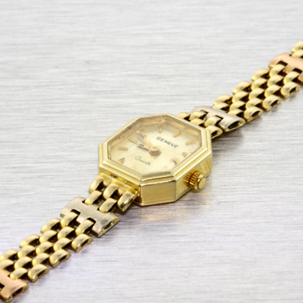 Ladies Geneve 14k Yellow Gold Quartz Watch Online Pawn Shop Out Of Pawn 