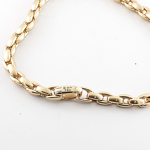 David Yurman Elongated 18K Yellow Gold 6MM Box Chain 24in | Outofpawn.com