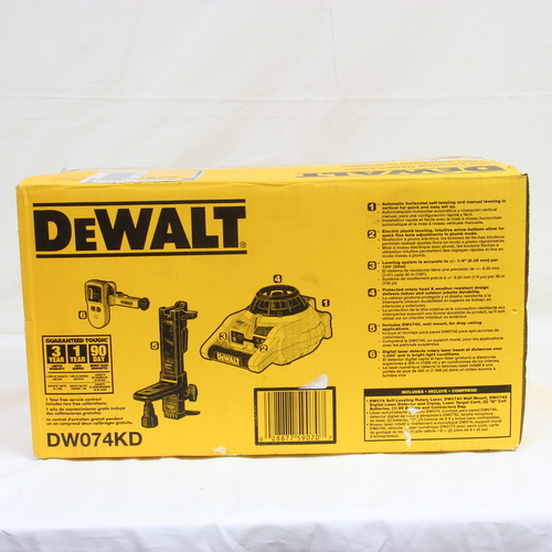 DEWALT DW074KD 150 ft. SelfLeveling Rotary Laser Level with Detector