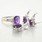 Edwardian Ladies 14K White Gold 8.15cts Amethyst Diamond Jewelry Set