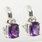 Edwardian Ladies 14K White Gold 8.15cts Amethyst Diamond Jewelry Set