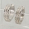 Estate 14K White Gold & Diamond Huggie Earrings