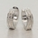 Estate 14K White Gold & Diamond Huggie Earrings