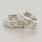 Estate 14K White Gold & Diamond Huggie Earrings