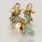 Estate 10K Yellow Gold Jade & Diamond Jewelry Set