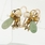 Estate 10K Yellow Gold Jade & Diamond Jewelry Set